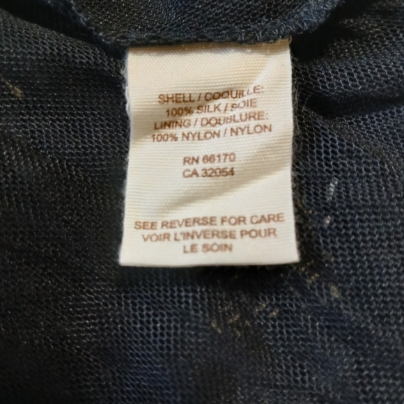 VINTAGE Free People Black Crinkled Silk Kimono Floral Dress Size 2 - Picture 8 of 10